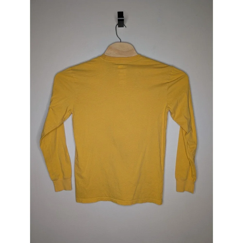 The North Face‎ Long Sleeve T Shirt Adult Small Yellow Never Stop Exploring Logo